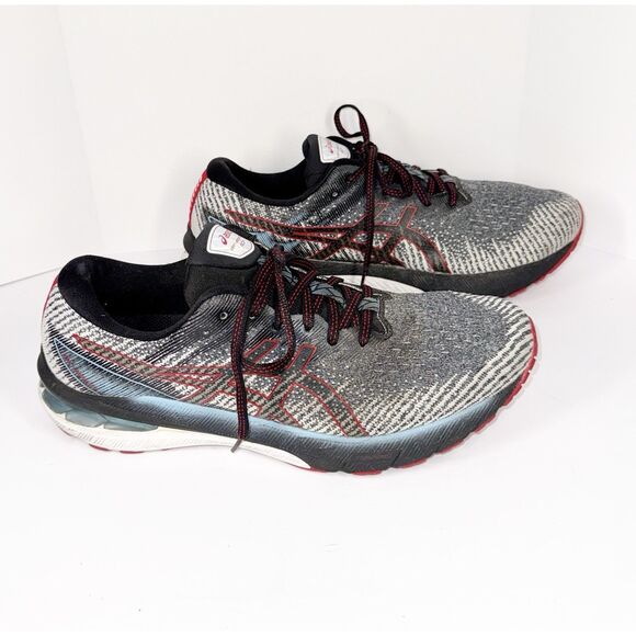 Asics GT-2000 10 Running Shoes Athletic Mens 10.5 Black Red Sport Knit Lace Up - Picture 10 of 11